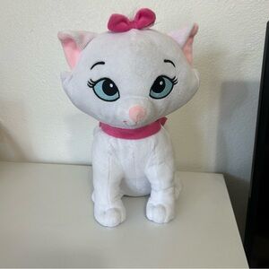 Disney Aristocats Marie Cat Plush 12” Toy White Kitty Pink Bow Stuffed Animal
